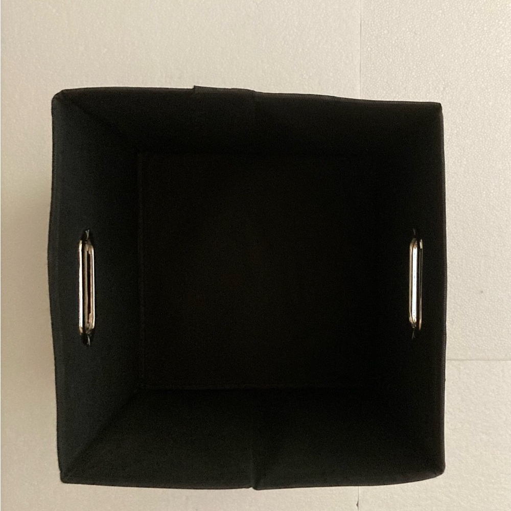 Black Storage Bin with Handles